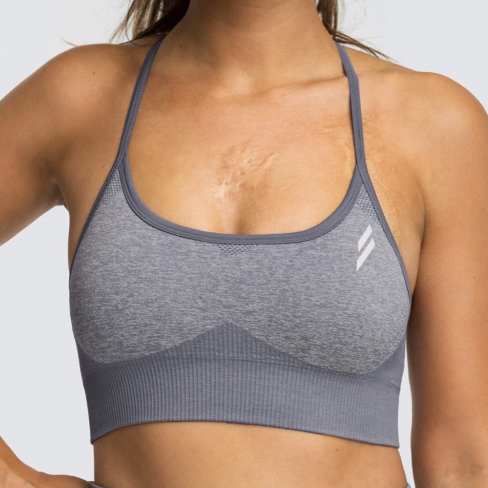 DOYOUEVEN Impact Seamless Cool Grey Sports Bra